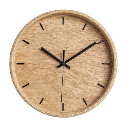 Velantara Solid Wood Minimalist Clock - Natural Oak