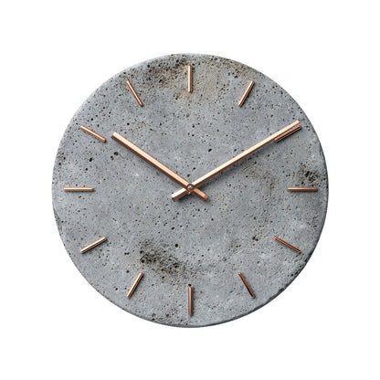 Velantara Concrete Wall Clock - Industrial Grey